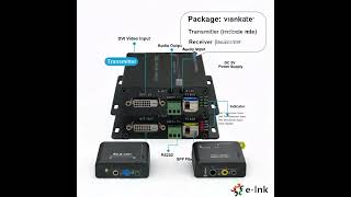 DVI Fiber Extender 1920×1200 Bi-directional Audio + RS232 Up to 80km over Single Fiber #industrial