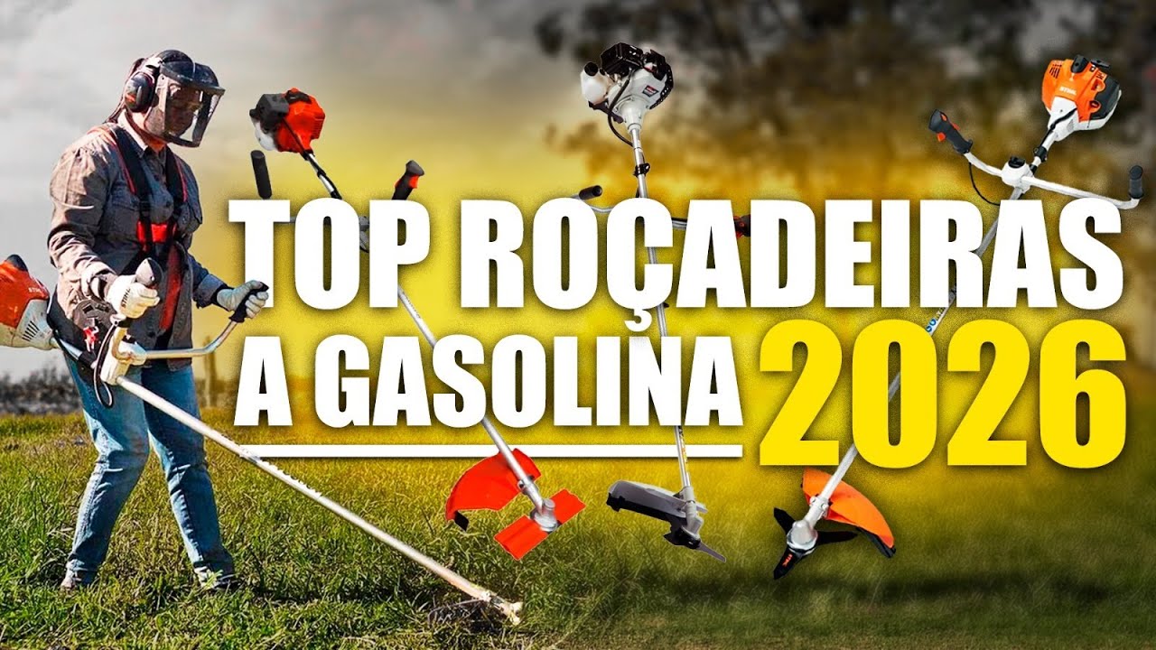 Qual a melhor roçadeira a gasolina em 2026? Comparativo completo por tipo de terreno