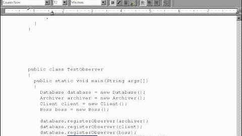 Executing the Observer Design Pattern