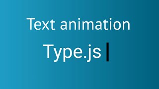 Typewriter effect in Type.js Profile