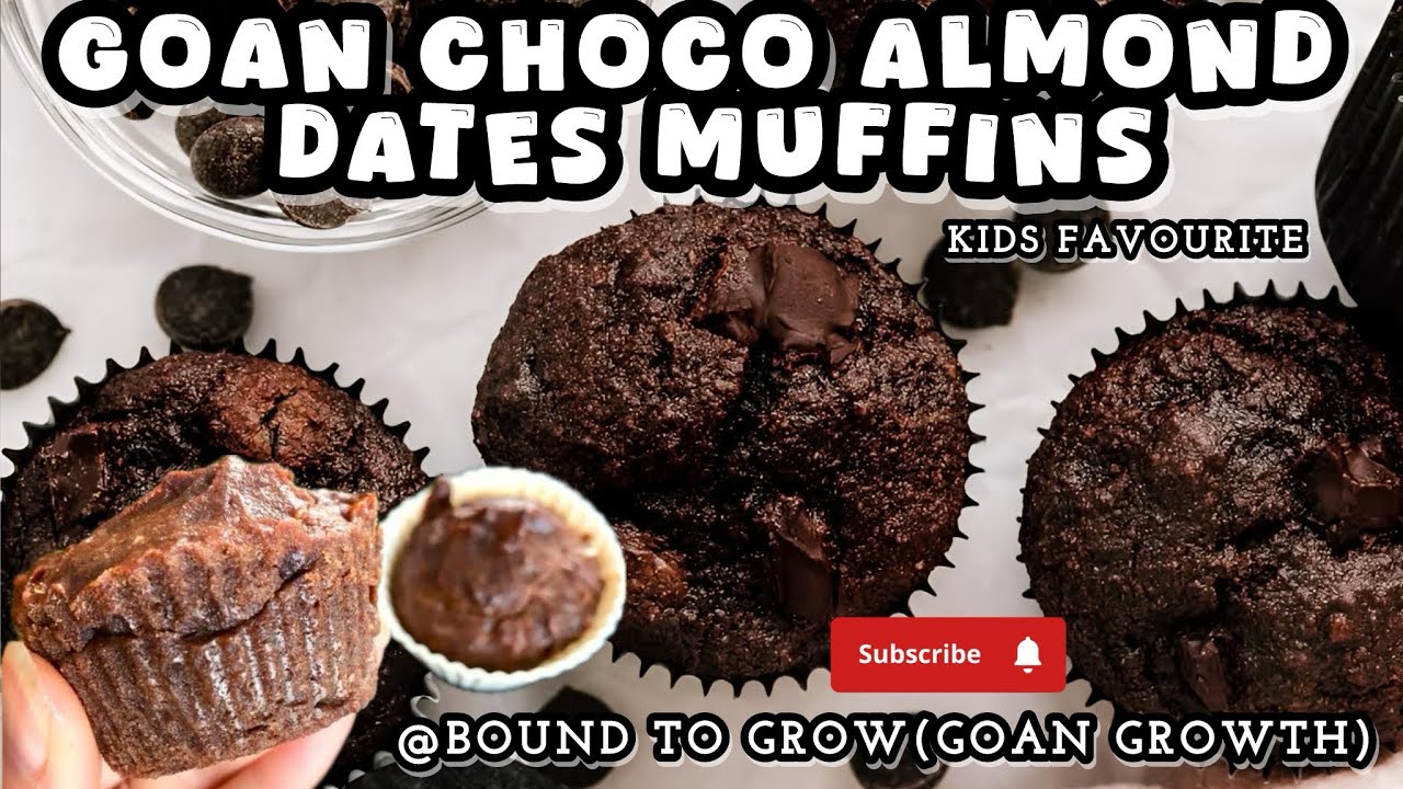 Goan Choco Almond Dates Muffins Recipe| Kids are Going to love this ❤️#muffins #chocolatecake 