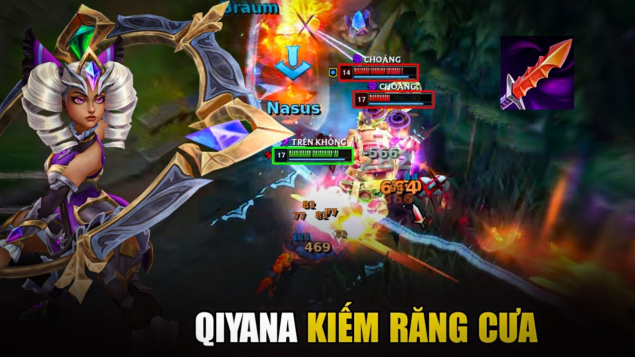 KIẾM RĂNG CƯA CÓ QUÁ MẠNH CHO QIYANA KHI ĐỐI ĐẦU VỚI TƯỚNG AP ĐI MID