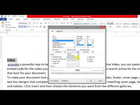 How to use bold, italic and underline option in MS WORD