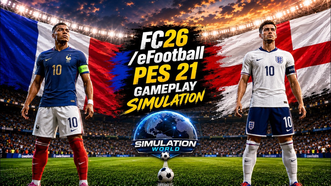 🔴 LIVE |eFootball PES 21 FC26 Gameplay | Simulation| of THIRD PLACE  PLAY OFF FRANCE VS ENGLAND