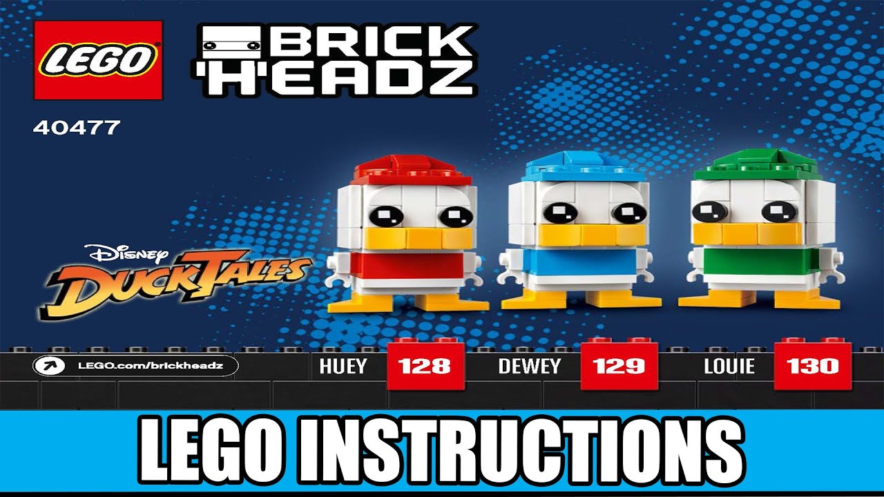 Scrooge McDuck, Huey, Dewey & Louie LEGO instructions