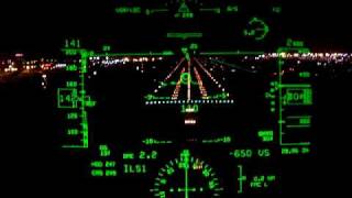 Night Landing at LAX in a Boeing 737NG