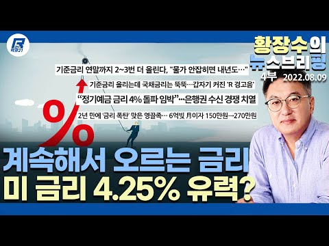 4부: <strong>한은</strong> 연말 <strong>금리</strong> 예상 틀려질까, 입장신뢰? 미 연말 <strong>금리</strong> 4.25% 유력?(2022.08.09) [정치분석]