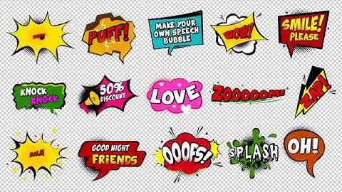 Comic Speech Bubbles - After Effects Template