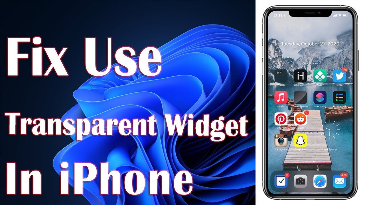 Free App To Use Transparent Widget In iPhone - How To