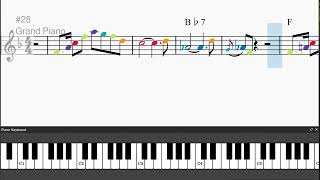 Baby Elephant Walk by Henry Mancini - Easy piano tutorials with leadsheet and chords