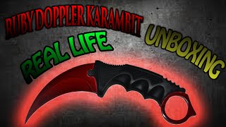 CS:GO Ruby Doppler Karambit Unboxing | Real Life!