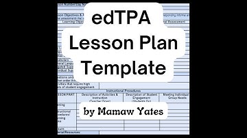 edTPA Lesson Plan Template by Mamaw Yates