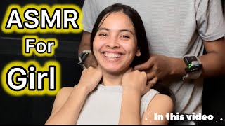 ✨Girl Taking ASMR Head Massage | Indian Barber Relaxing Massage for Sleep &amp; Stress Relief
