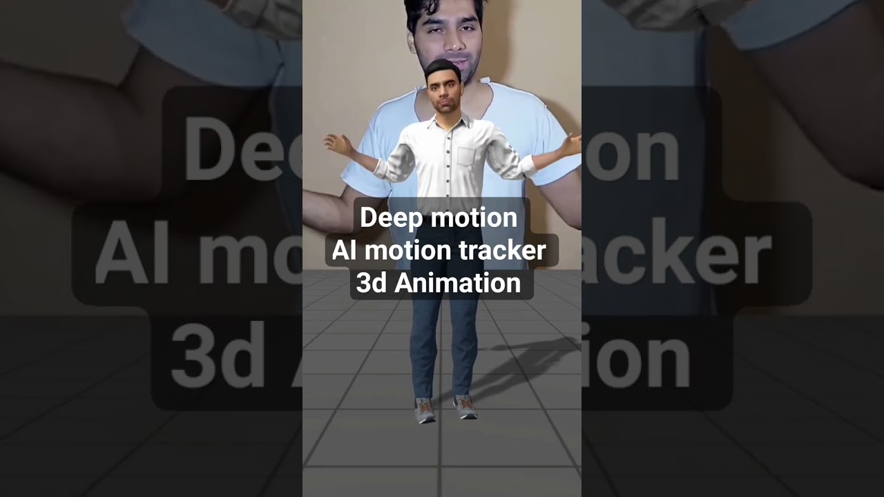 deep motion 3d motion tracking animation with my own face model 