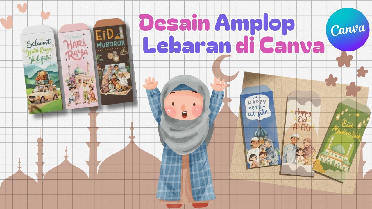 Bikin Produk Digital Lebaran yang Laku Dijual | Template Amplop Lebaran Siap Cetak di Canva