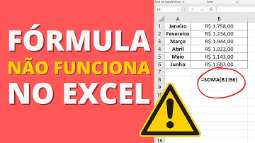FÓRMULA NÃO FUNCIONA NO EXCEL - COMO RESOLVER?