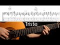 Triste Chord Melody - Bossa Nova Solo Guitar Tab