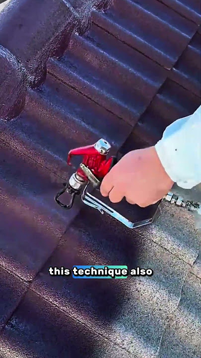 This painting is to protect the roof tiles so that they last longer.#shorts #construction #working