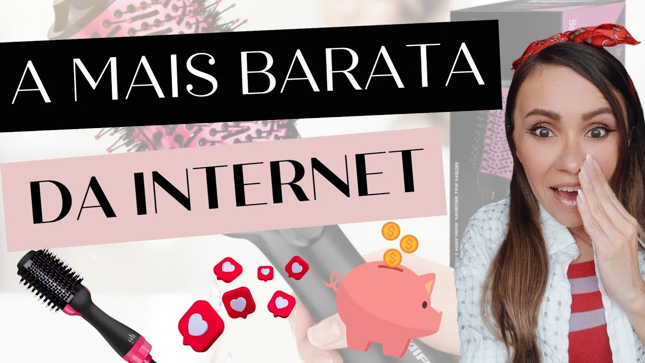 COMPREI A ESCOVA SECADORA MAIS BARATINHA DA INTERNET 
