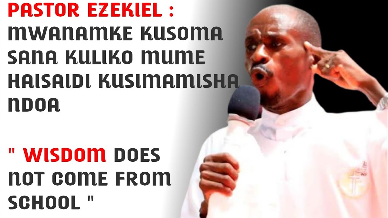 Pastor Ezekiel, new life church kilifi amesema mwanamke msomi ama ana pesa sio at umdharau bwanayako