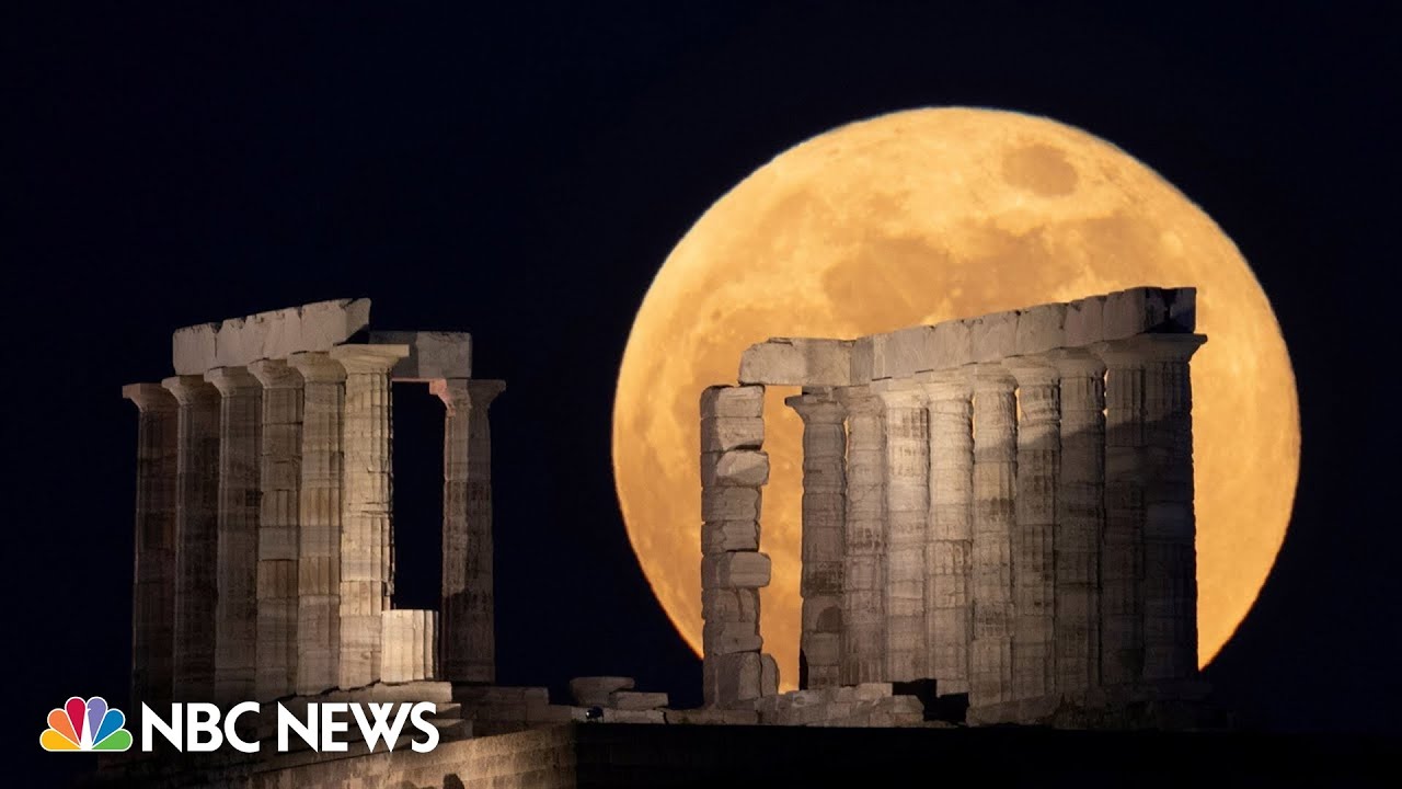 Watch: July’s supermoon glows in the night sky Watch: July’s supermoon glows in the night sky