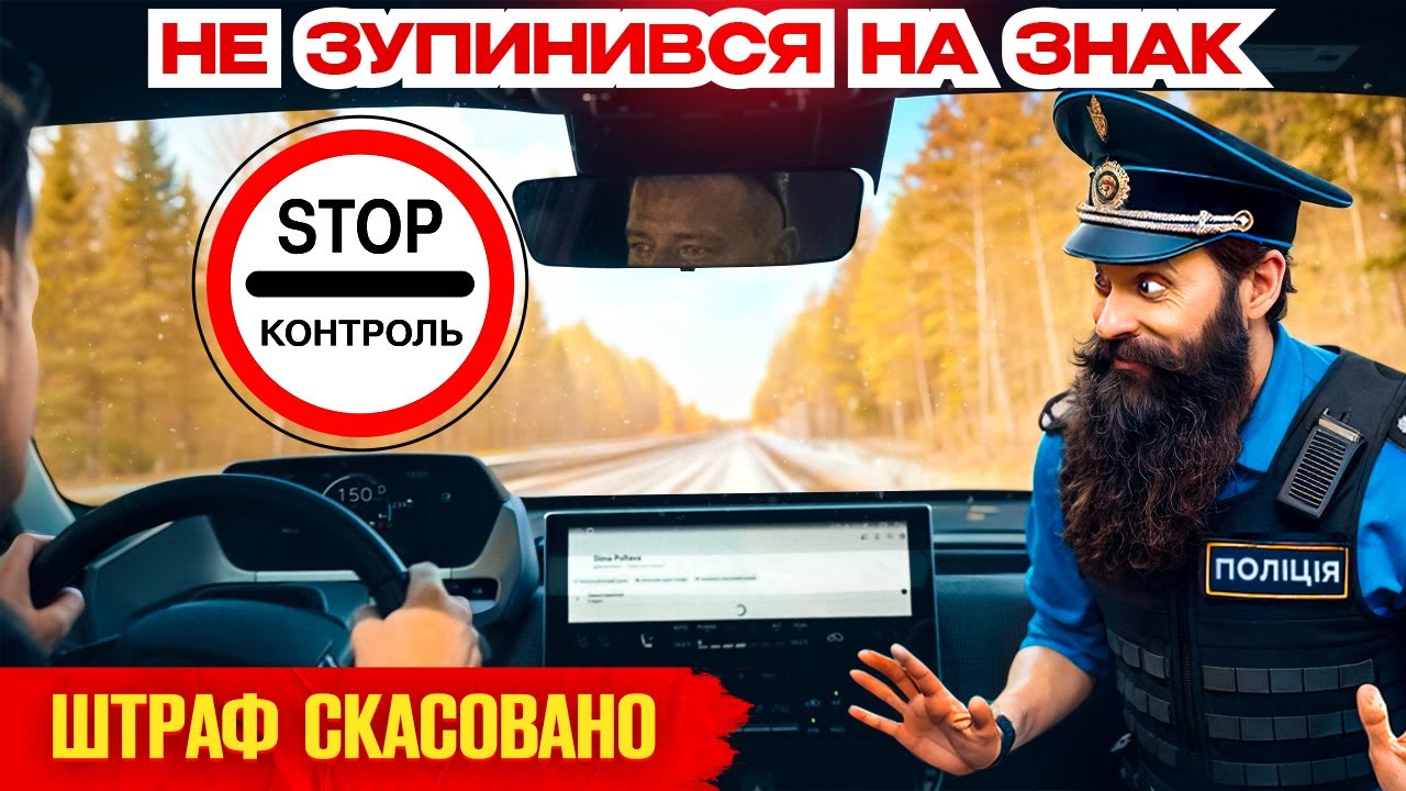 ⛔️ СКАСУВАЛИ ШТРАФ ПОЛІЦІЇ НЕ ЗУПИНИВСЯ НА ЗНАК СТОП КОНТРОЛЬ на блокпосту.