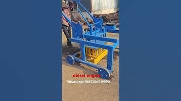 small diesel engine power movable cement concrete hollow block maker machine for blocks laying