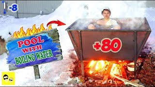 Pool With Boiling Water From Snow