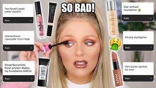 I TRIED THE MAKEUP YOU HATED THE MOST | KELLY STRACK