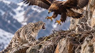 Snow Leopard vs Golden Eagles A Battle for Survival in the Mountains