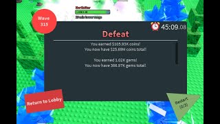 Ball Tower Defense Endless mode wave 315 (last wave?) screenshot 2