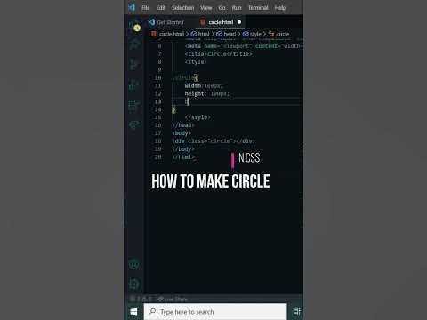 how to make circle in css - YouTube