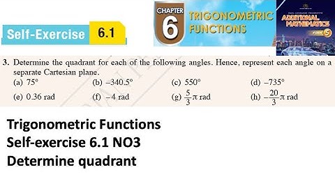 Trigonometric Functions self-exercise 6.1 Q3 latihan kendiri 6.1 form 5 add maths kssm spm textbook