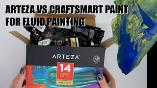 Testing Arteza vs. Craftsmart for fluid painting - Side by side test with just water- What's best?