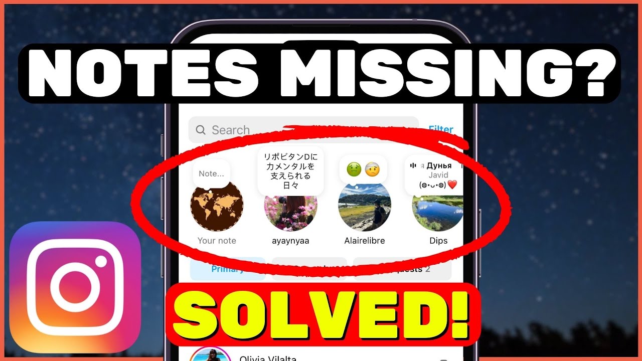 How to Fix Instagram Notes NOT SHOWING - YouTube