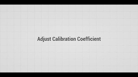 Adjust Calibration Coefficient