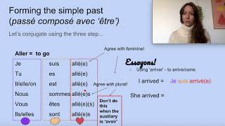 French verb tenses: le passé composé avec 'être' (the past simple) screenshot 1