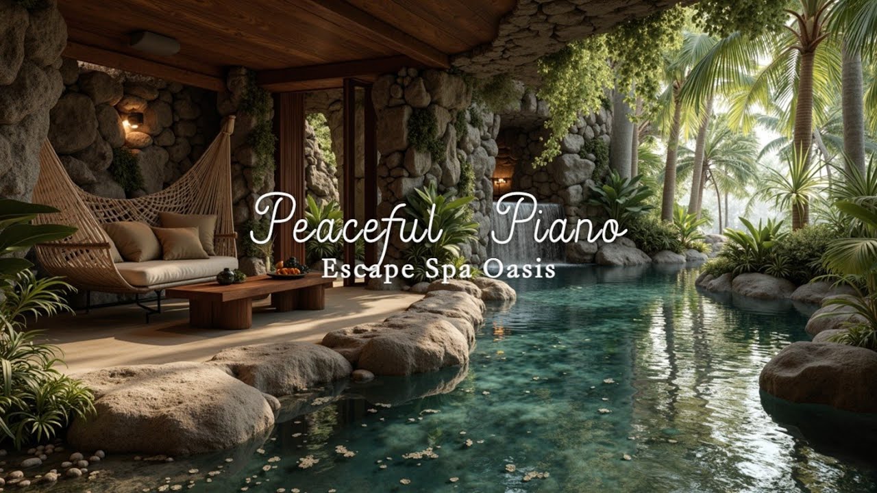 Роскошный спа-оазис | Расслабляющее фортепиано и вибрации водопада для максимального снятия стресса