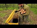 Hidden Underground Bunker (Built Solo!)😱🏕️