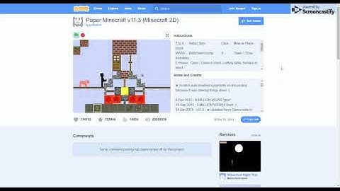 Paper Minecraft v11.3 (Minecraft 2D) on Scratch