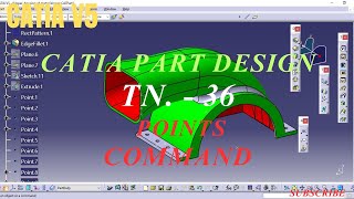 #36 Catia Part Design - Points command | Catia Part modeling | Part Design |