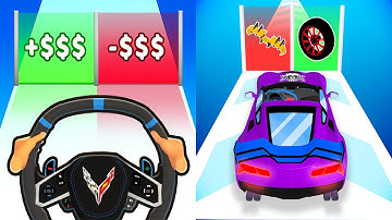 Steering Wheel Evolution VS Build A Car - All Levels Gameplay Android,ios (Part 1)