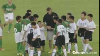 David Beckham puts on half-time show in China