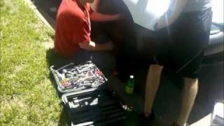 Mitsubishi Eclipse Fail - Tire in a Tree
