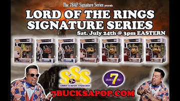LORD OF THE RINGS! The 7BAP Signature Series! Signed Funko Pops of Frodo, Gimli, Merry, & Sauron!