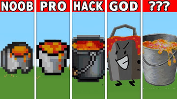 Lava Bucket Pixel Art in Minecraft - How to Draw?