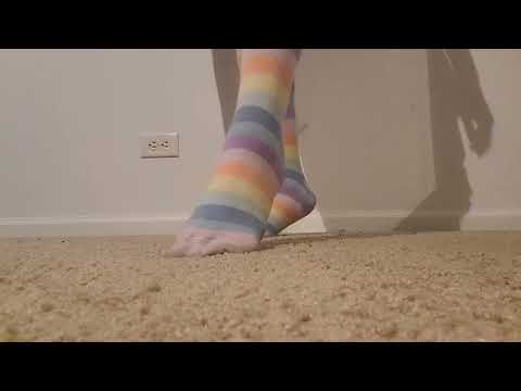 rainbow sock play