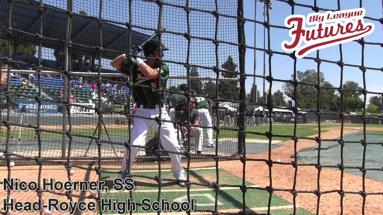 Nico Hoerner, SS, Head Royce High School Class of 2015, Batting Practice at the @acbaseballgames