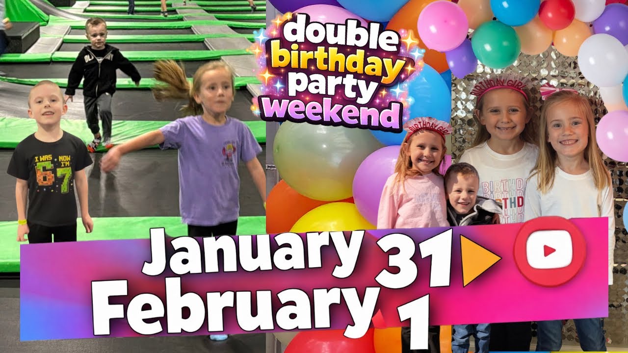 Weekend Vlog 51 ❄️🎂😊  Birthday Parties, Snow Flurries & Family Time