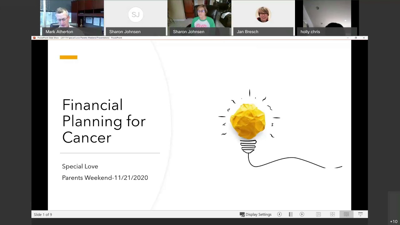 Virtual Parents Day 2020--Financial Planning for Cancer Seminar